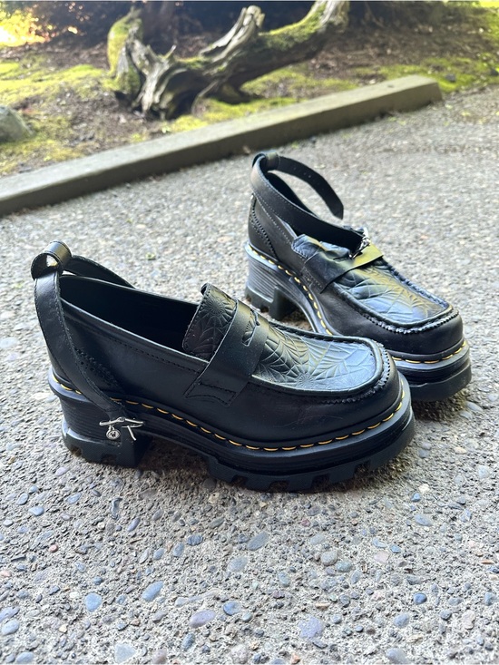 Dr. Martens Shoes - Dr. Martens x Wednesday Platform Mary Jane Black Clogs